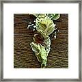 Poinsettia Leaf Corsage Framed Print