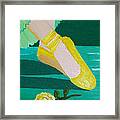 Point Shoes In Yellow Framed Print