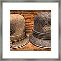 Police Officer - Vintage Police Hats Framed Print