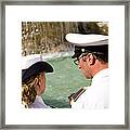 Police Watch At The Fontana Framed Print