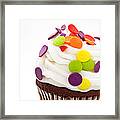 Polka Dot Cupcake Framed Print