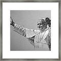 Pope John Paul Ii Bw Framed Print