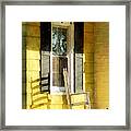 Porch - Long Afternoon Shadow Of Rocking Chair Framed Print