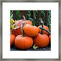 Porch Pumpkins Framed Print