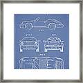 Porsche Patent From 1990 - Light Blue Framed Print