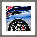 Porsche Wheel Emblem -2074c Framed Print