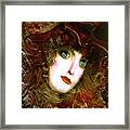 Portrait Of A Lady With A Red Hat Framed Print