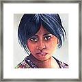 Portrait Of A Young Mayan Girl Framed Print