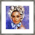 Portrait Of Audrey Hepburn Framed Print