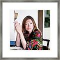Portrait Of Joan Didion Framed Print
