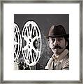 Portrait Of Old Fashioned Cinematographer Framed Print