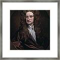 Portrait Of Sir Isaac Newton Framed Print