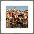 Portsmouth Harbor With Tugboats Framed Print