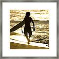 Post Surf Gold - Sepia Framed Print