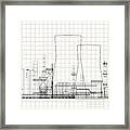 Power Station Blueprint Framed Print