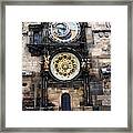 Prague Astronomical Clock, Tracking The Universe Framed Print