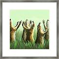 Praising Prairie Dogs Framed Print