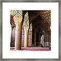 Prayers In Nasir Al-mulk Mosque Framed Print