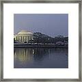 Predawn At The Jefferson Memorial In Washington Dc Framed Print
