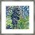 Pretty In Blue Framed Print