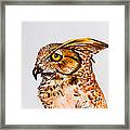 Prey For Wisdom - Horned Owl Painting Framed Print