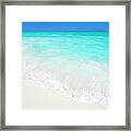 Pristine White Caribbean Beach Framed Print