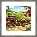 Produce Stand Framed Print