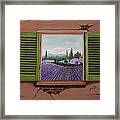 Provence Lavander Fields Original Acrylic Framed Print