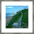 Provincetown And Cape Cod Bay From Lookout Bluff Framed Print