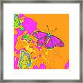 Psychedelic Butterflies Framed Print