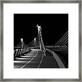 Ptuj Bridge Bw Framed Print