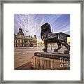 Puerto De Barcelona Sunrise Framed Print