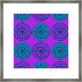 Purple Aqua Orb Circle Bubble Pop A La After Warhol Framed Print