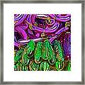 S Purple Eggplant And Green Cukes - Square Framed Print