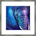 Purple Elephant Framed Print