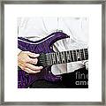 Purple Guitar Framed Print