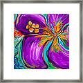 Purple Hibiscus Framed Print