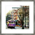 Purple Trolley Framed Print
