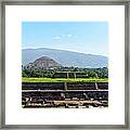 Pyramid Of The Moon And The Pyramid Of The Sun In Mexico City Framed Print