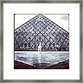 #pyramid #sculpture #glass #marble Framed Print