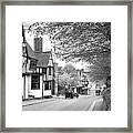 Quaint Old High Street - Bishop's Stortford In Black And White Framed Print
