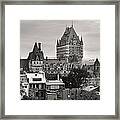 Quebec City In Black And White Framed Print