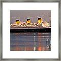 Queen Mary At Night Framed Print