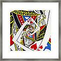 Queen Of Hearts Collage Framed Print