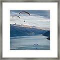 Queenstown Paragliders Framed Print
