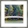 Rain On Bow Bridge Framed Print