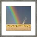 Rainbow And Dust Devil Framed Print