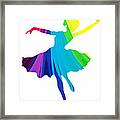 Rainbow Ballet Dancer Framed Print