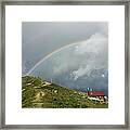 Rainbow In The Mountains Framed Print