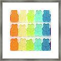 Rainbow Jelly Bear Candy Framed Print